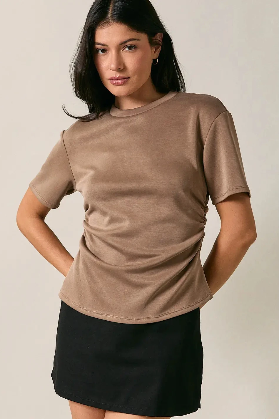 Scuba Ruched Blouse