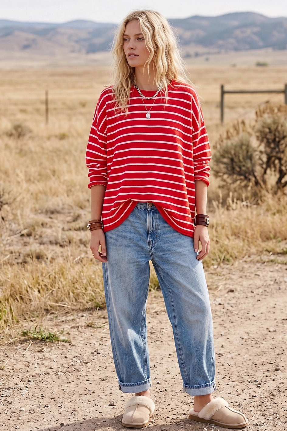 Scarlet Striped Sweater