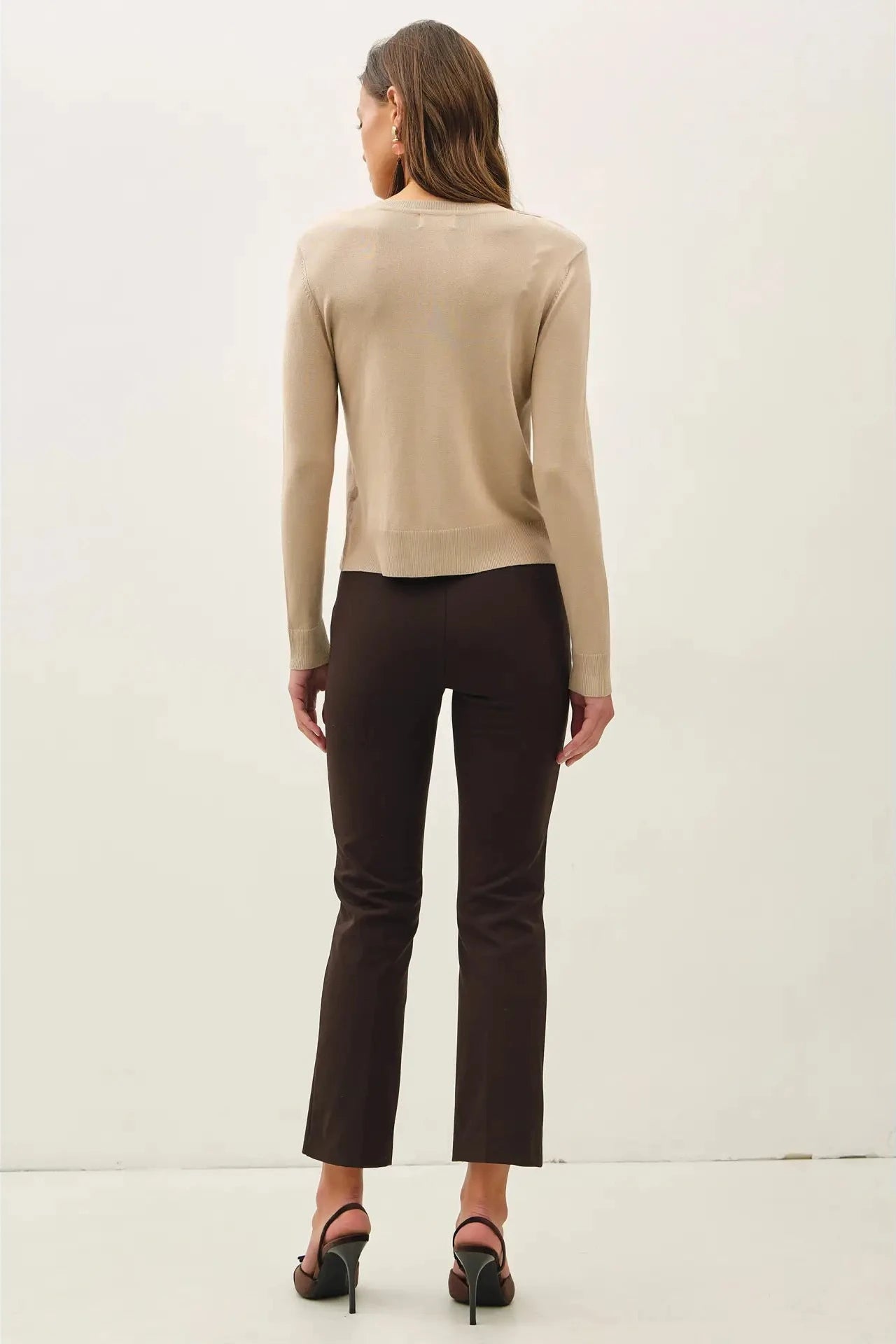 Lyla Button Up Cardigan - Tan