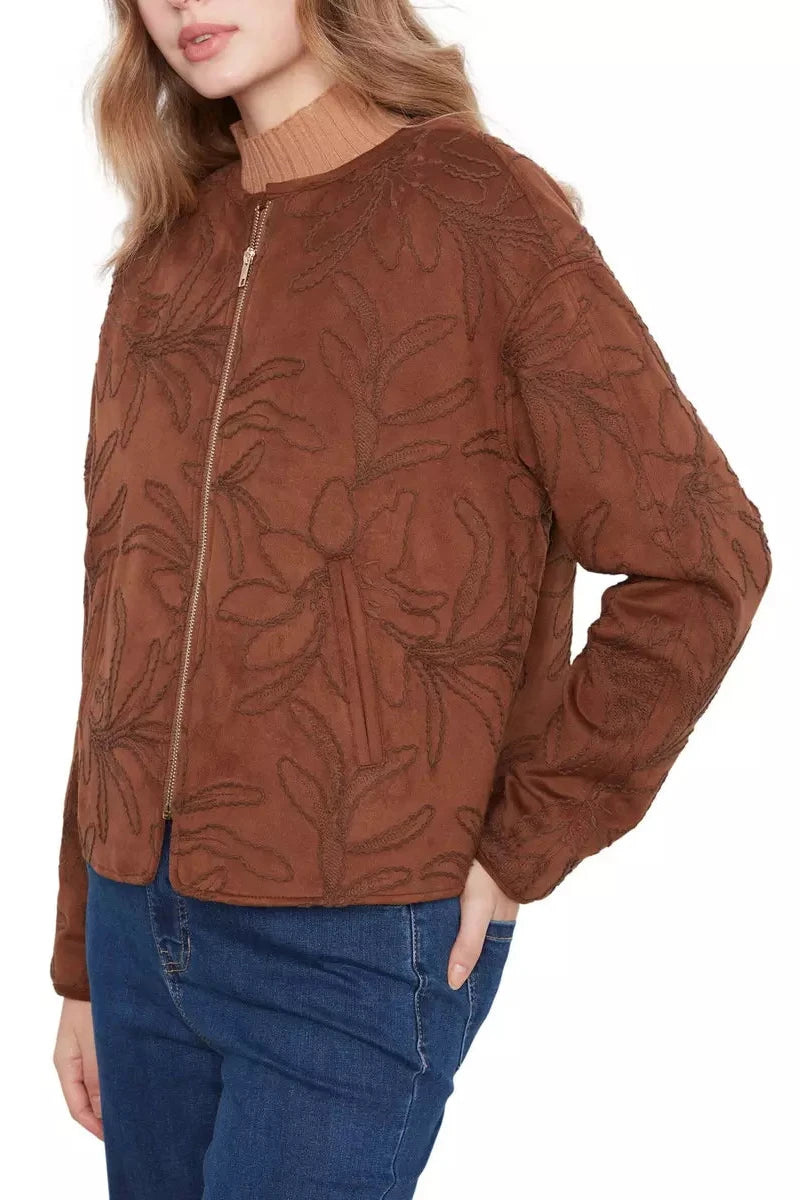 Charlie B Quilted Bomber Jacket
