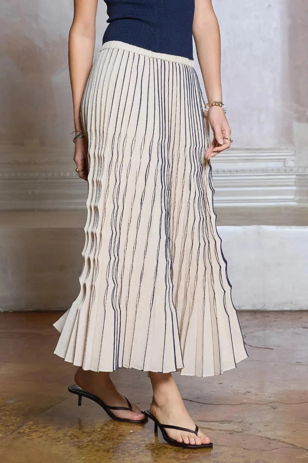 Maren Pleated Midi Skirt