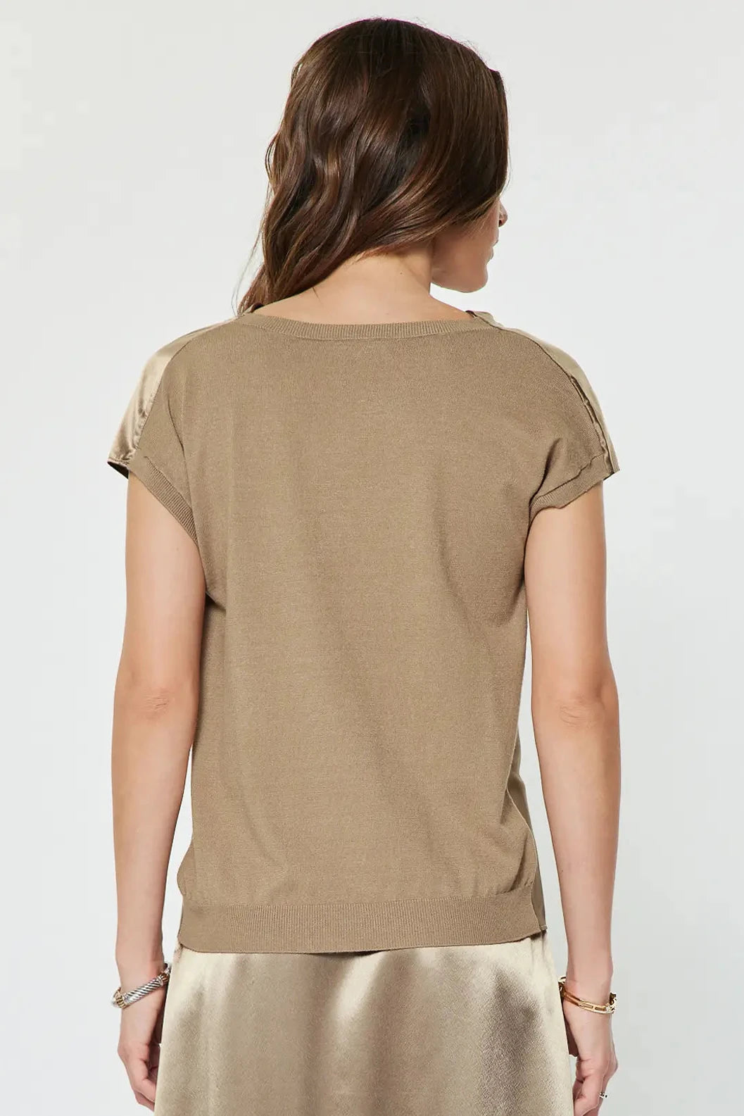 Cowl Neck Mixed Top