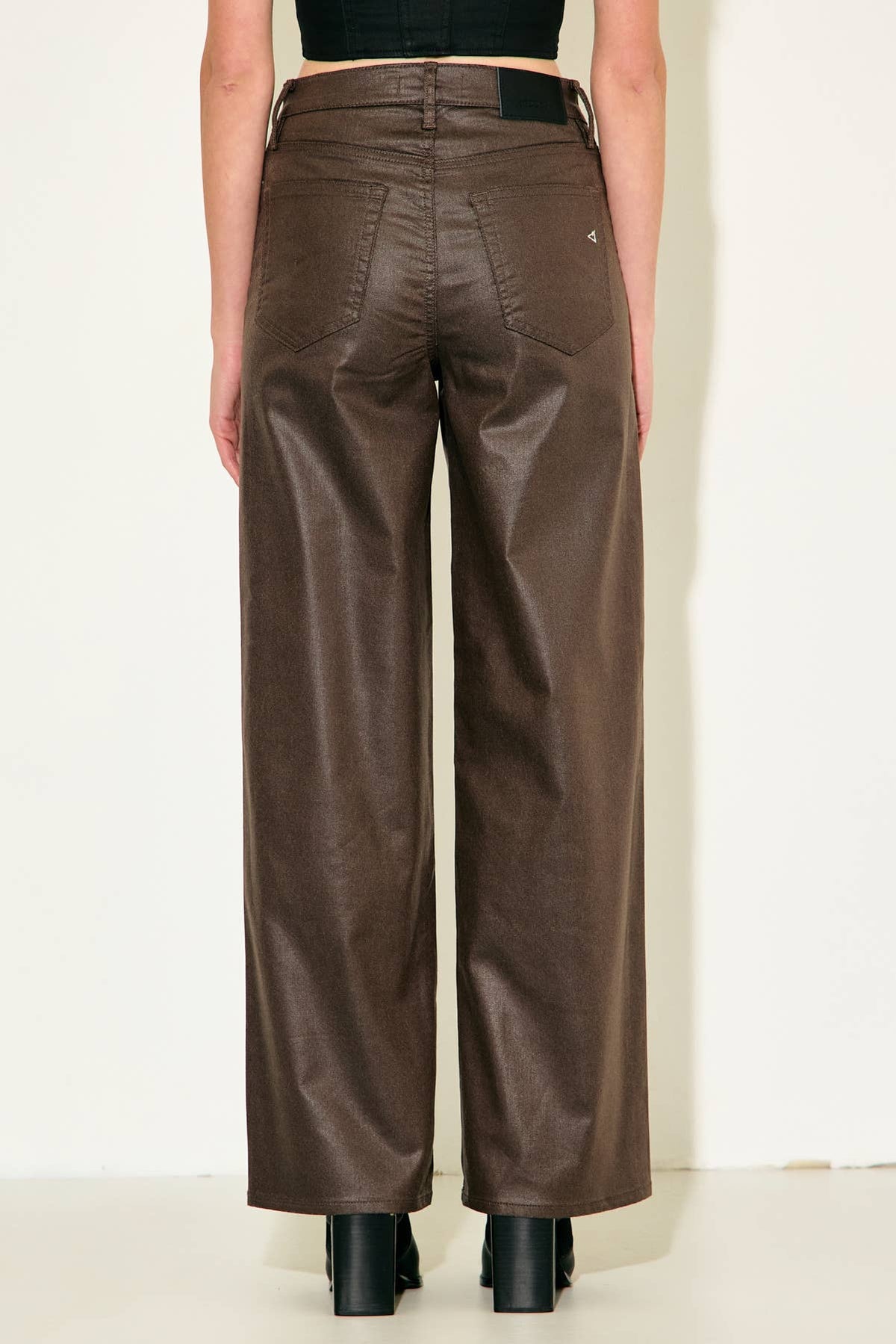 Brown Coated Logan Dad Jean