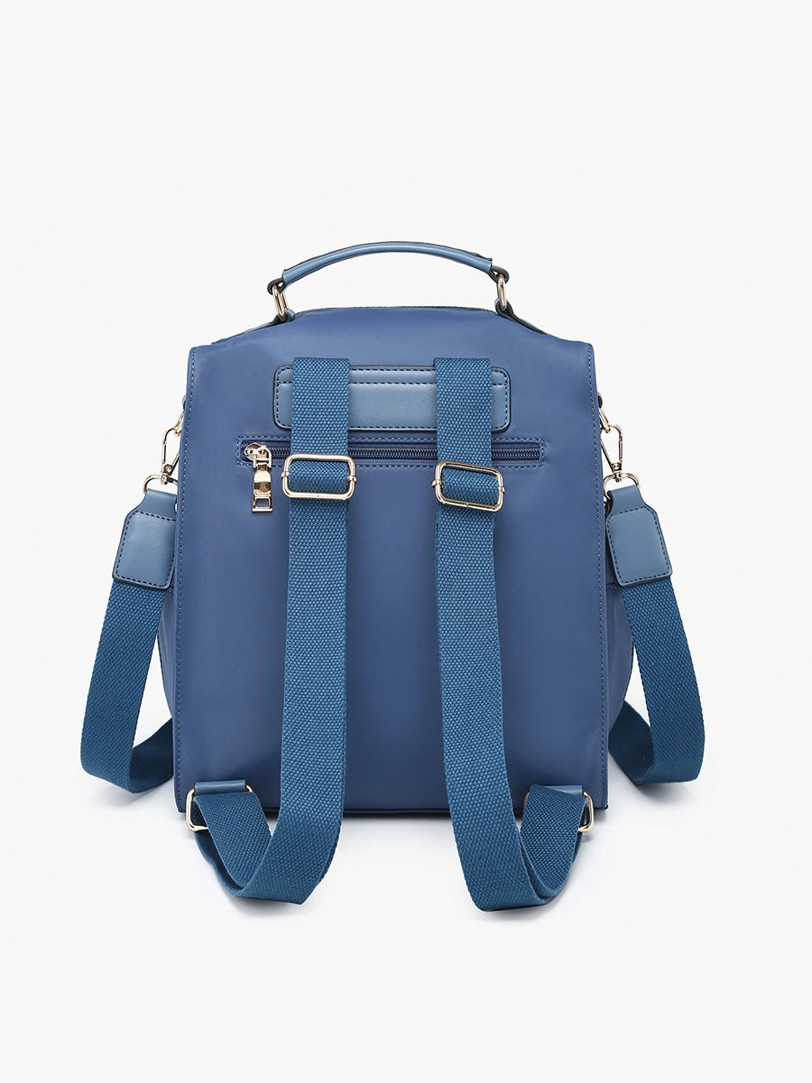 Blue nylon backpack online