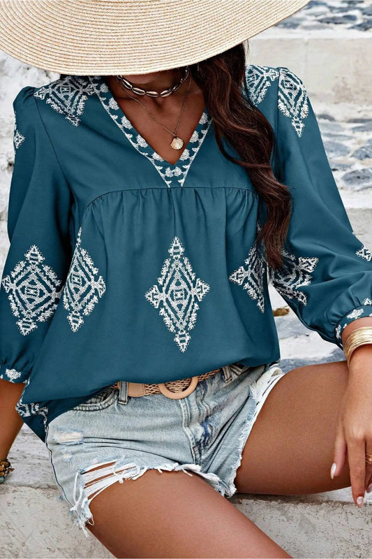 Boho V-Neck Top