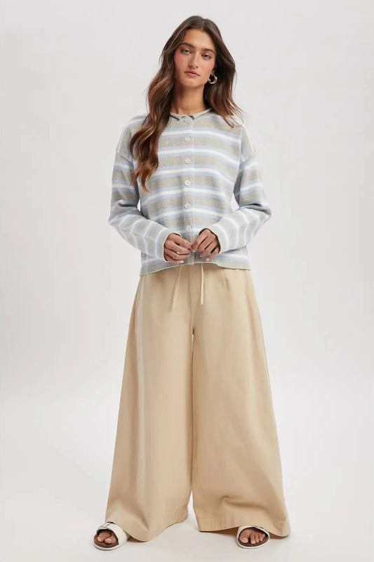 Ella Striped Sweater Cardigan