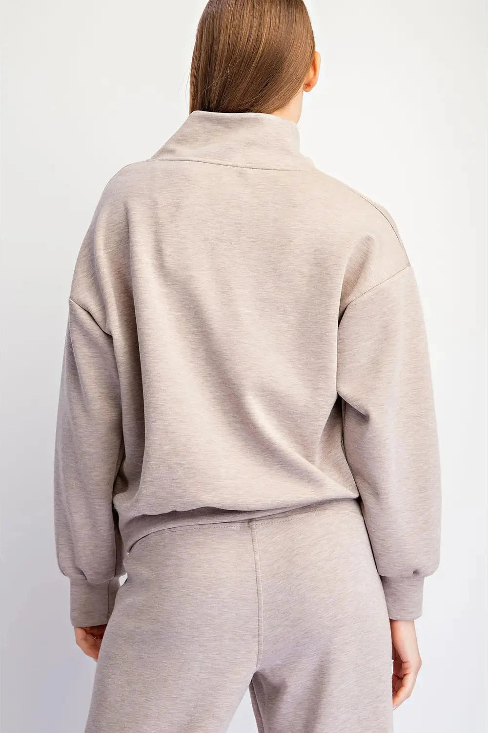 Scuba Luxe Half Zip Jacket - Taupe