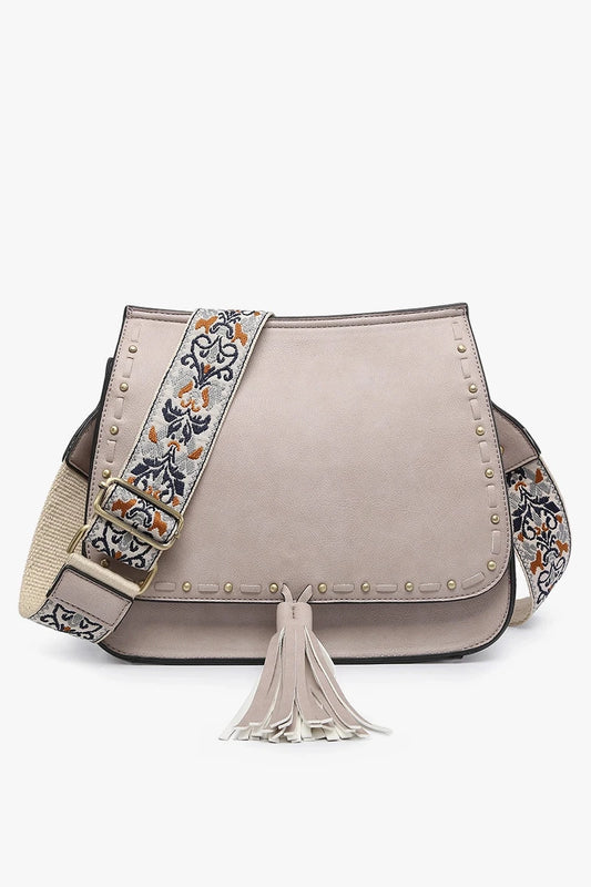 Bailey Crossbody with Print Contrast Strap