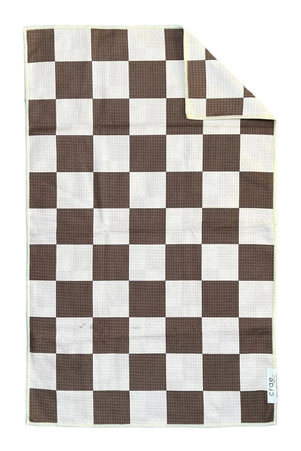Chocolate Check Double-Sided Hand Towel