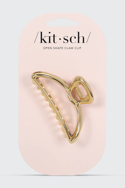 Open Shape Claw Clip - Gold