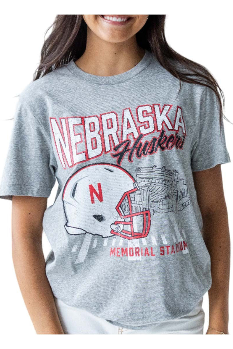 Nebraska Cornhuskers Stadium Sketch Graphic Tee