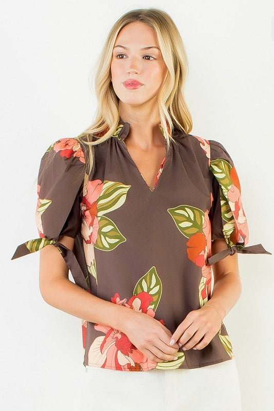 brown top on model