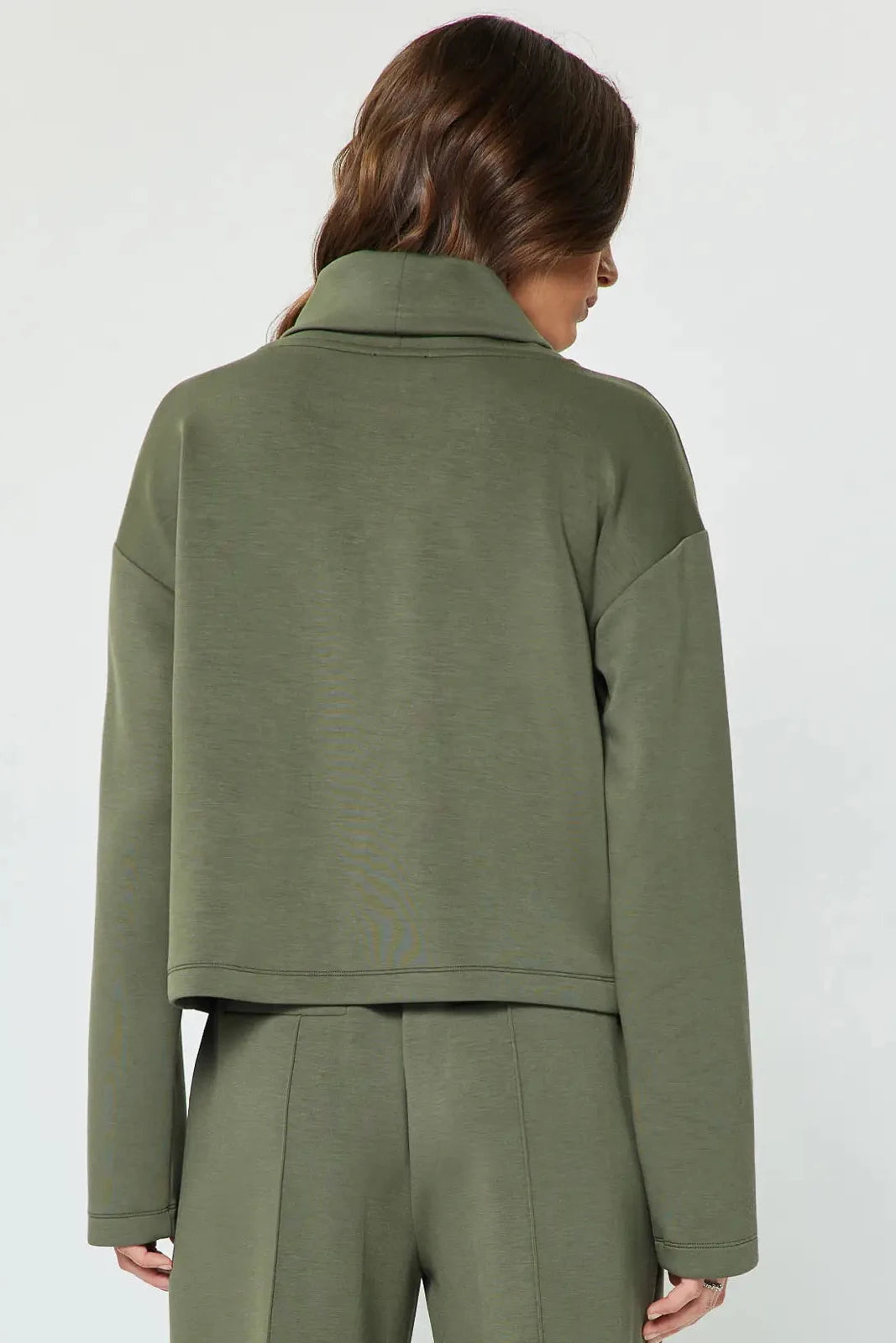 Cowl Neck Pullover - Olive