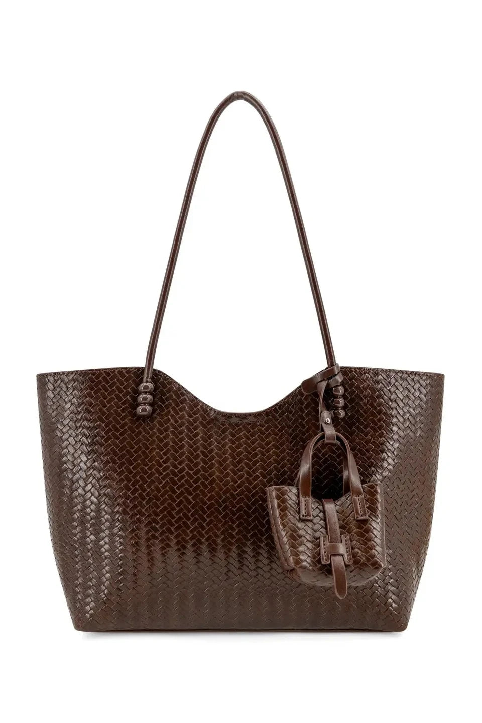 Aveline Woven Leather Tote Bag