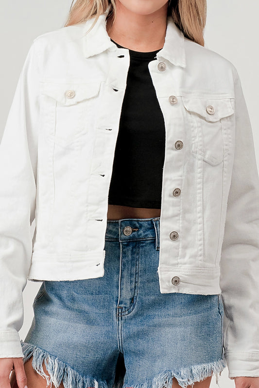 Everyday White Denim Jean Jacket