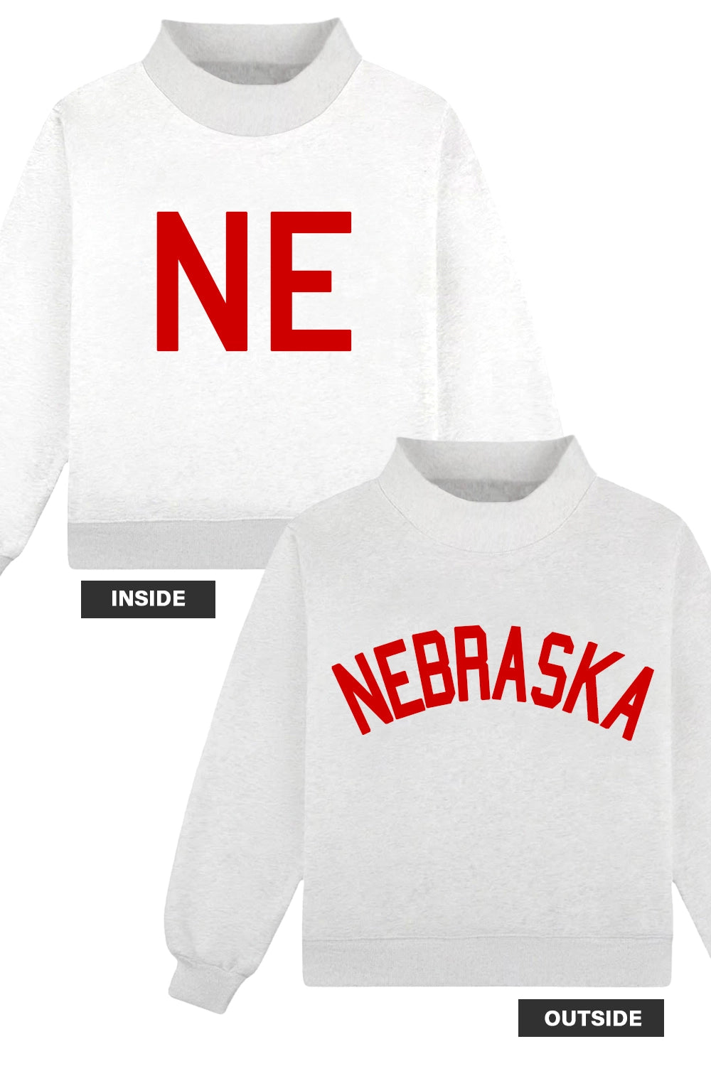 Nebraska Reversible Mockneck Sweatshirt