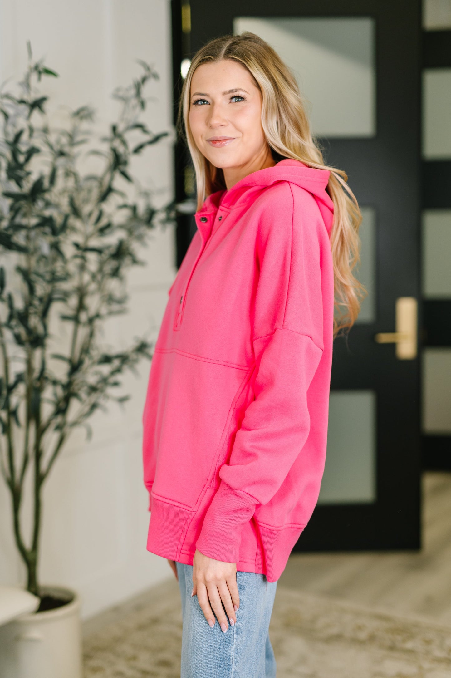 A Million Different Reasons Hooded Pullover in Fuchsia (Online Exclusive)