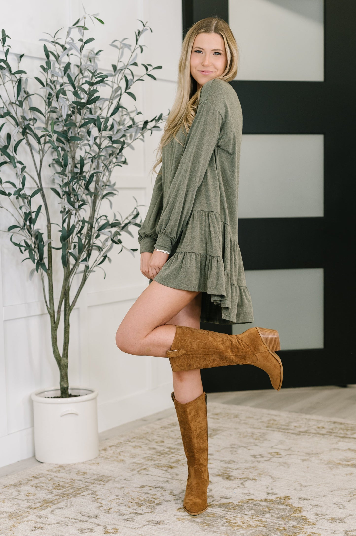 Autumn Breeze Long Sleeve Knit Dress (Online Exclusive)