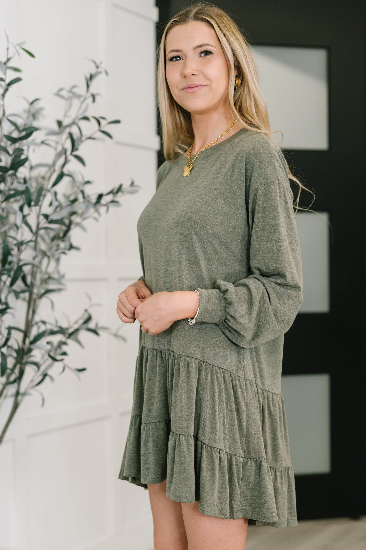 Autumn Breeze Long Sleeve Knit Dress (Online Exclusive)