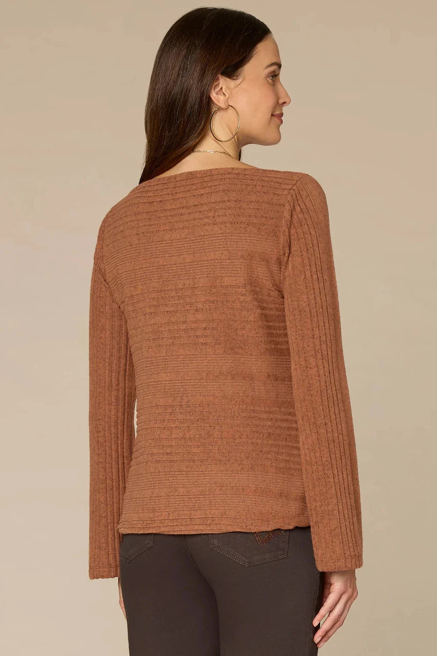 Democracy Long Sleeved Top - Umber