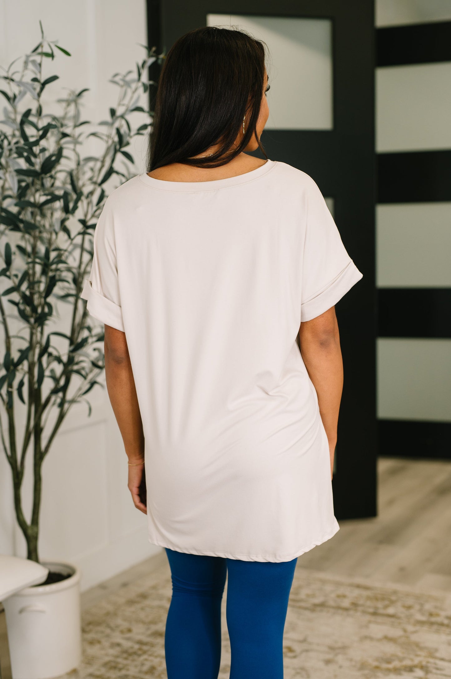 Basic Layering Relaxed V-Neck Tee (Online Exclusive)