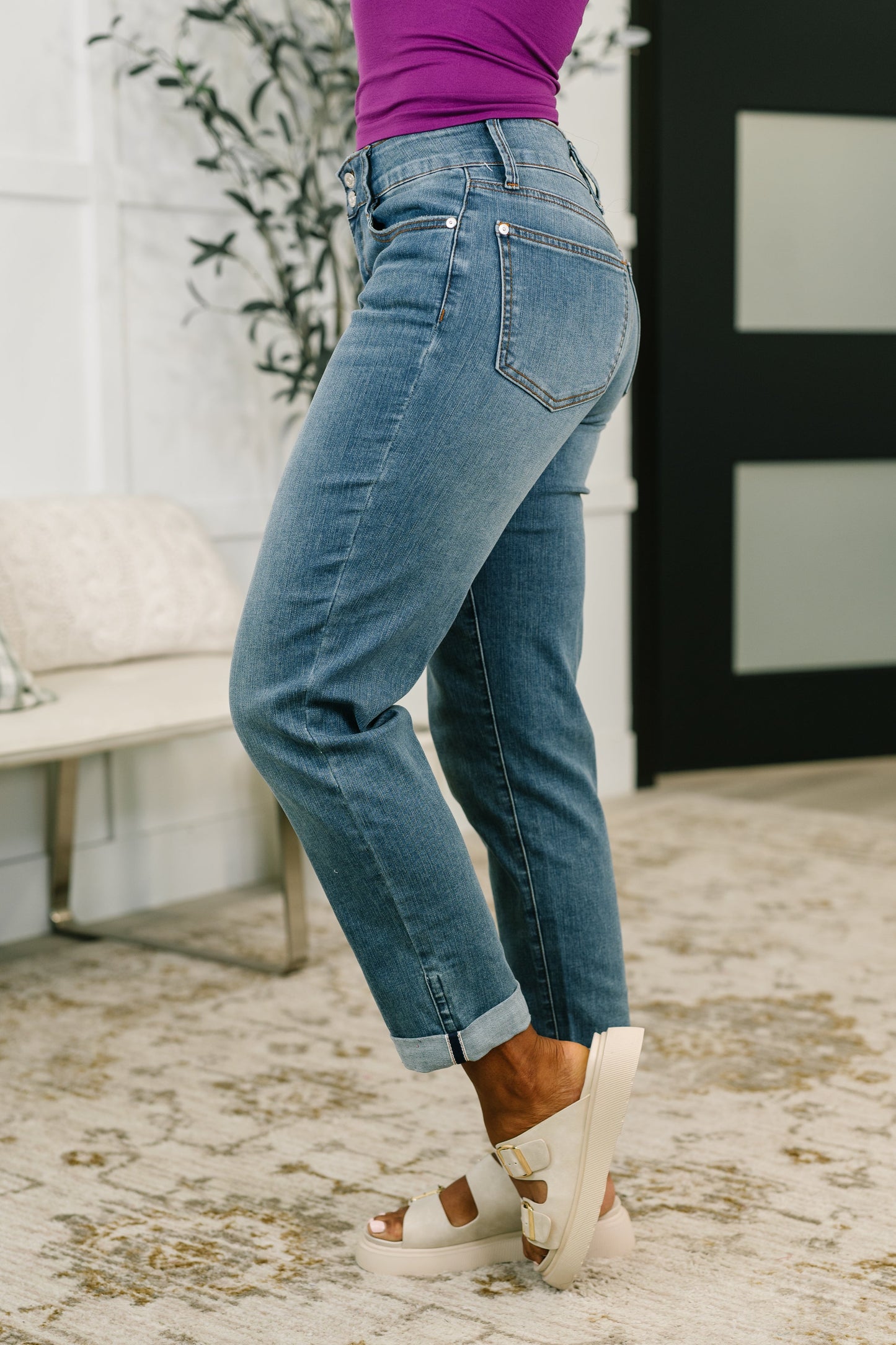Becky Mid Rise Cool Denim Boyfriend Jean (Online Exclusive)