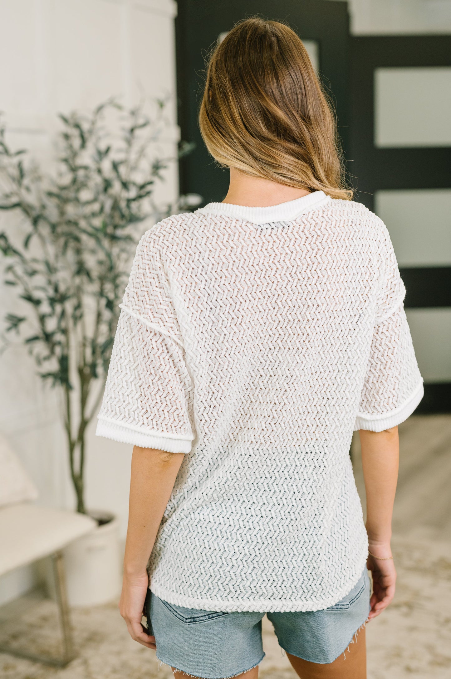 Beginning to Care Textured Oversized Top (Online Exclusive)
