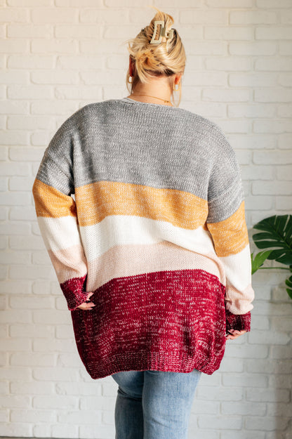 Bring the Warmth Color Block Cardigan (Online Exclusive)