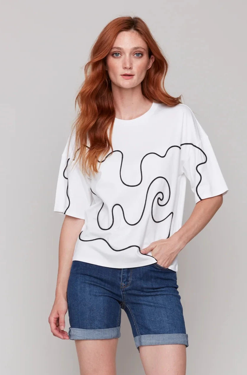 Charlie B Abstract Line Tee