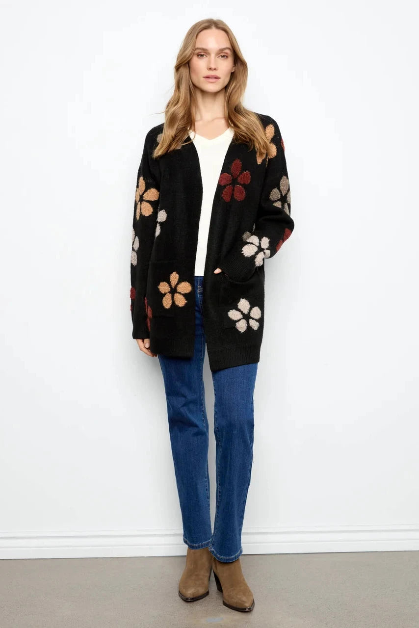 Charlie B Floral Bouclé Cardigan