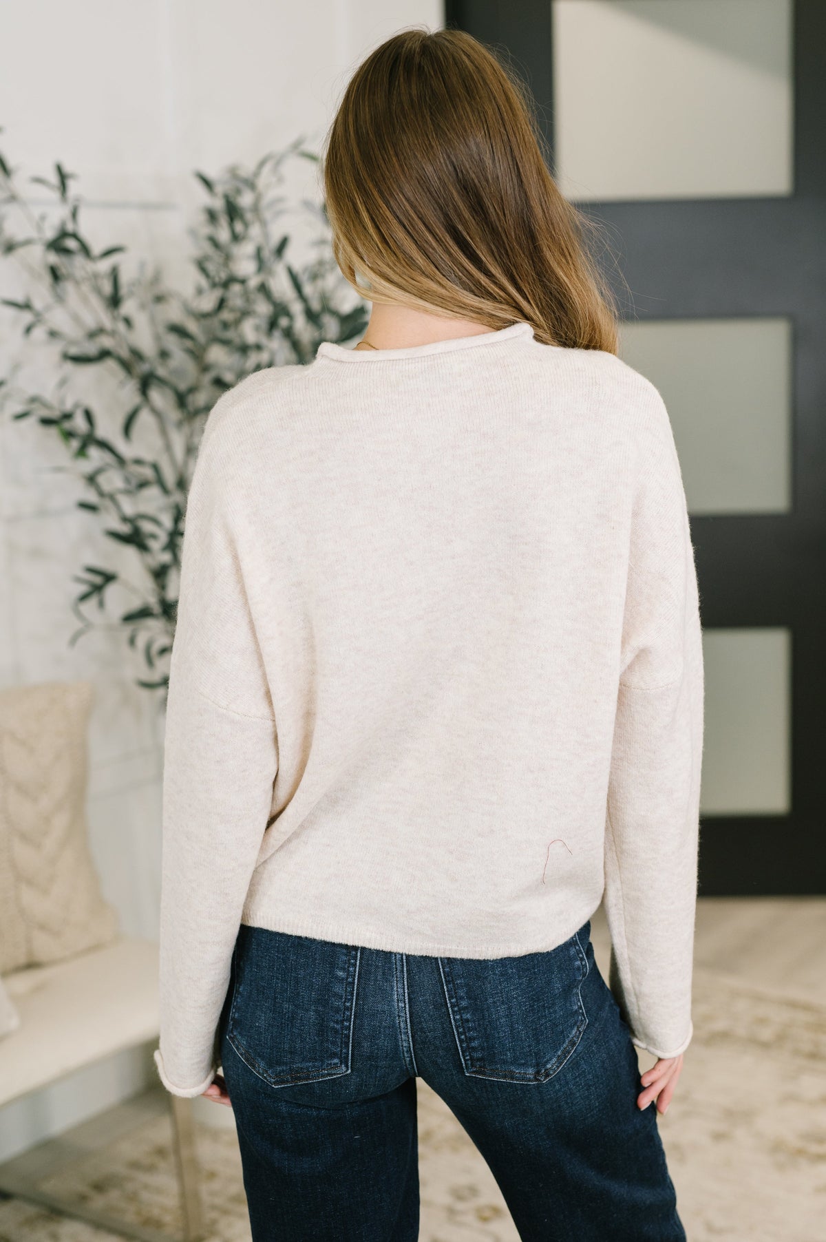 Careful Consideration Collared Button Down in Heathered Beige (Online Exclusive)