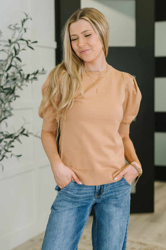 Casually Classy Puff Sleeve Blouse in Brush (Online Exclusive)