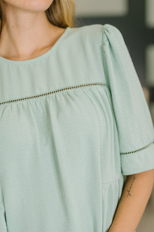 Caught You Looking Crinkle Woven Blouse (Online Exclusive)