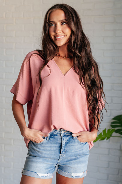 Contrary to Popular Belief V-Neck Blouse (Online Exclusive)