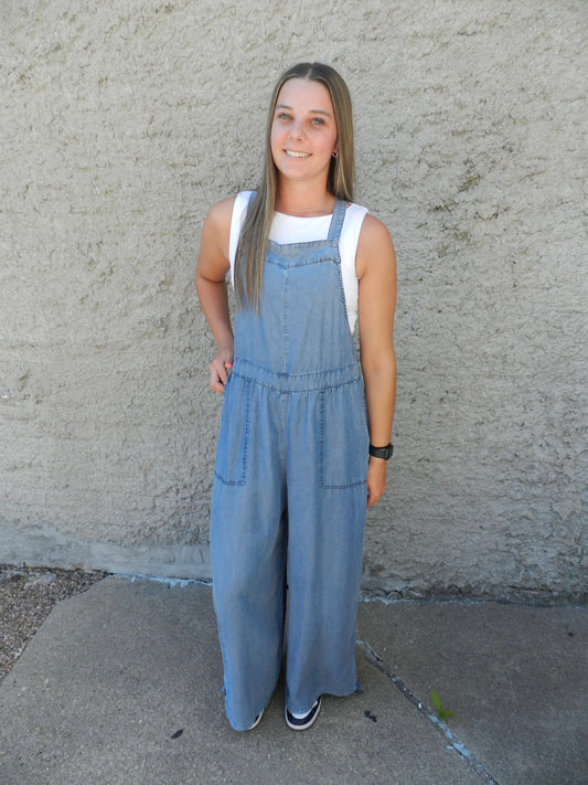 Denim Overall Jumpsuit