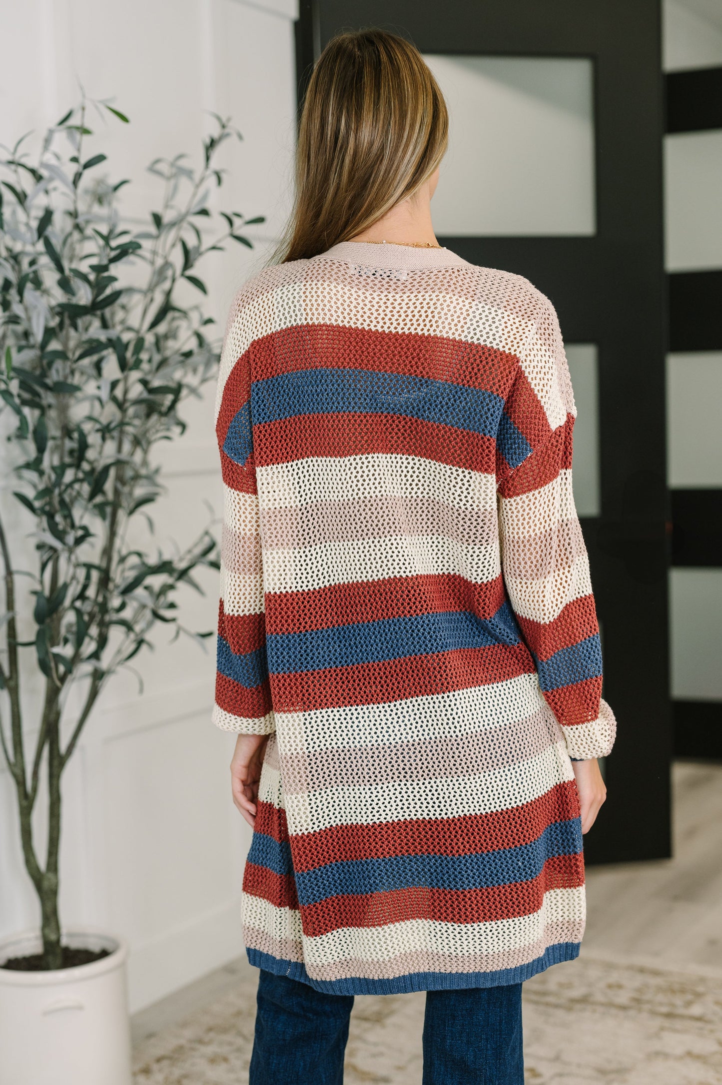Definitely Dapper Striped Knit Cardigan (Online Exclusive)