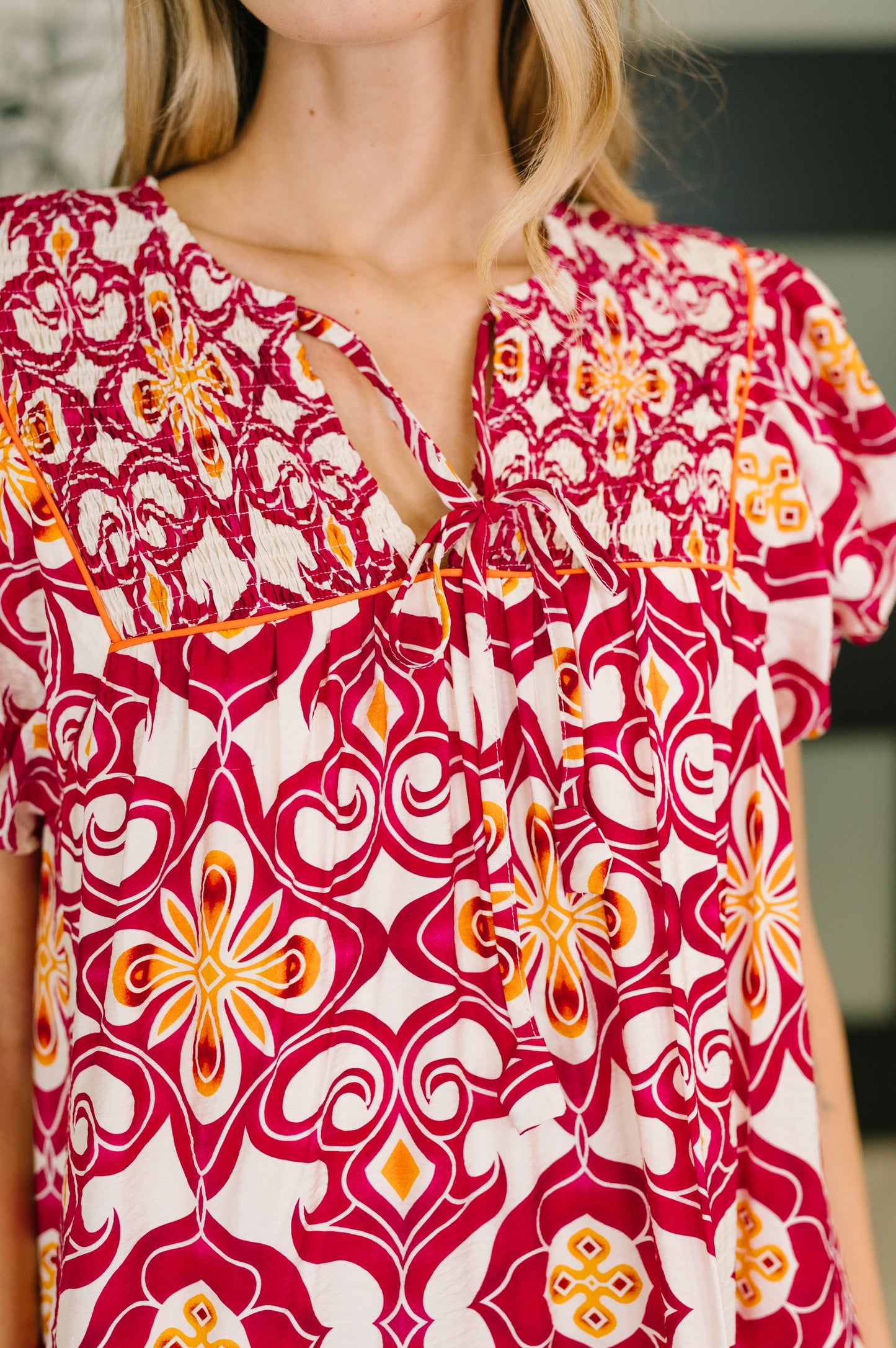 Don't You Go Away Balloon Sleeve Dress (Online Exclusive)
