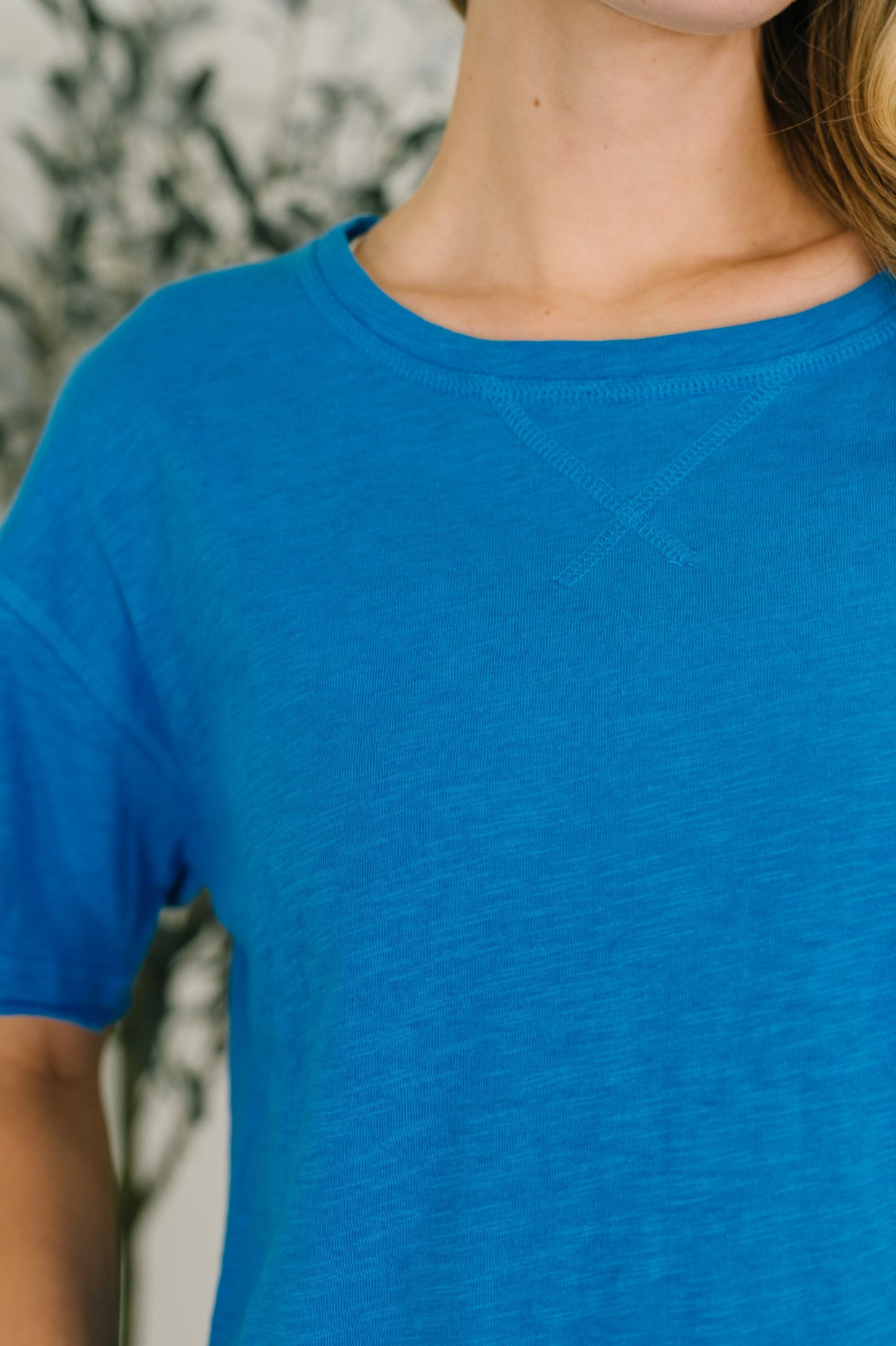 Effortless Edit Boxy Tee in Deep Sky (Online Exclusive)