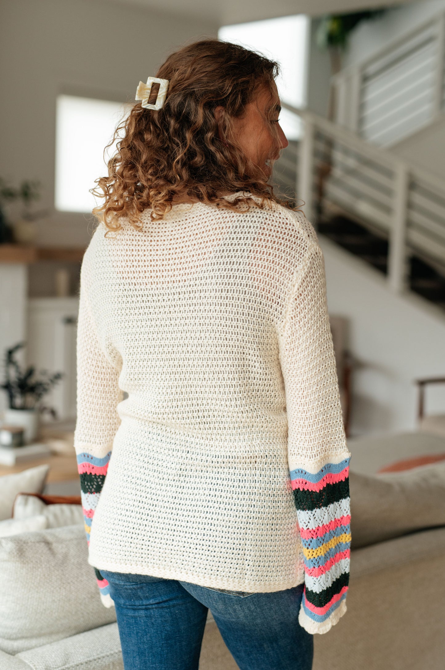 End of the Story Striped Sleeve Sweater (Online Exclusive)