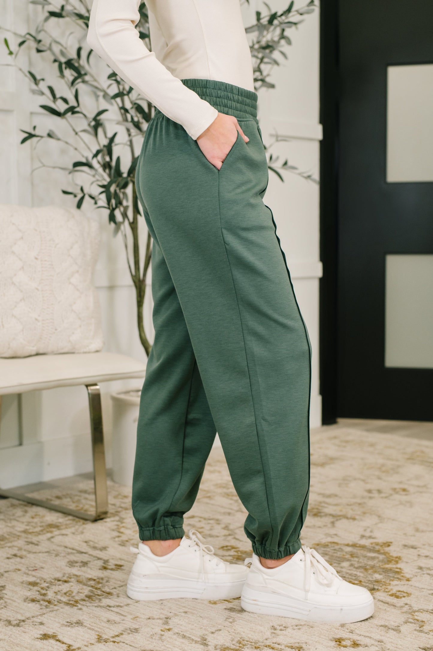 Every Second, Every Hour Jogger Bottoms in Dark Forest (Online Exclusive)