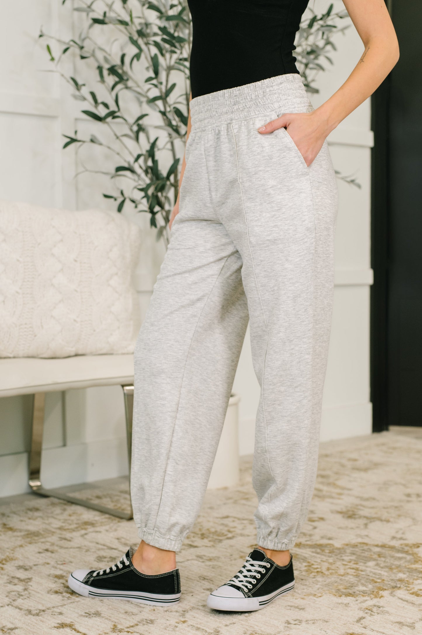 Every Second, Every Hour Jogger Bottoms in Heather Grey (Online Exclusive)
