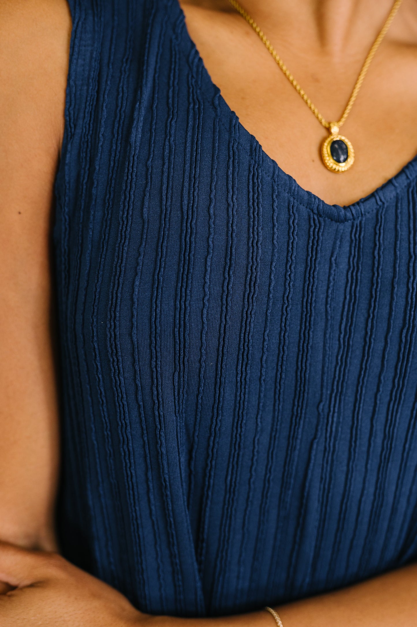 Everything She Wants Sleeveless Maxi Dress in Navy (Online Exclusive)