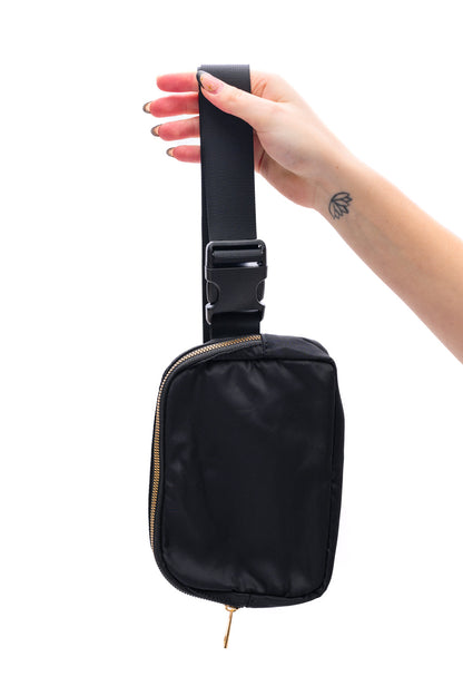 Everywhere I Go Crossbody Belt Bag in Black (Online Exclusive)