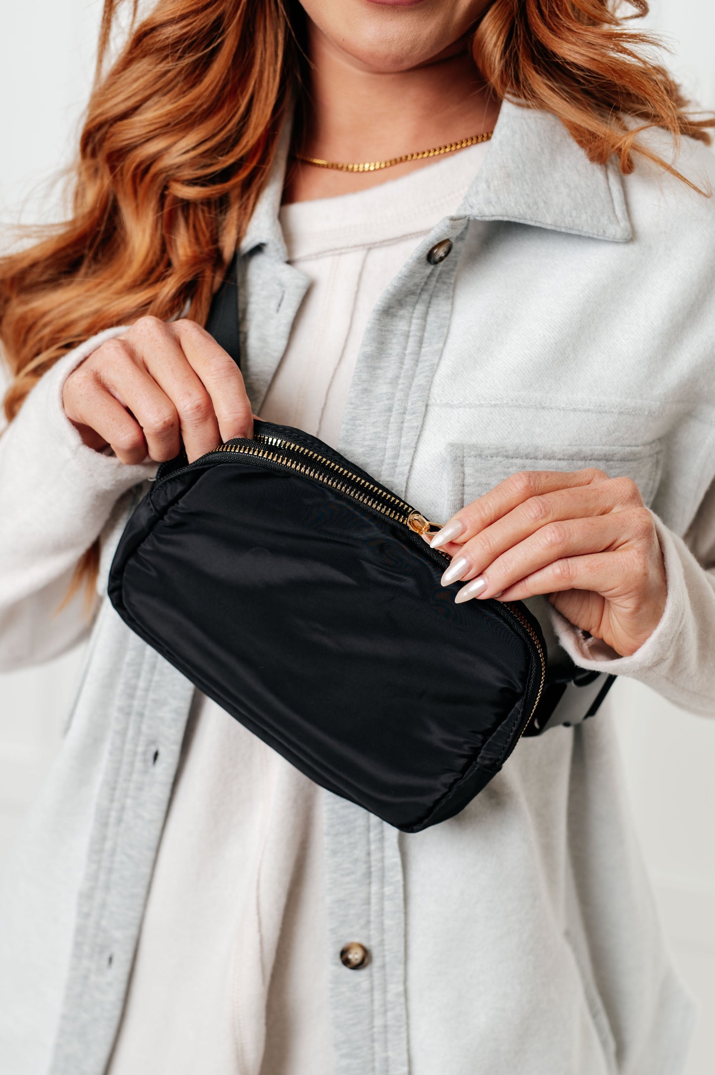 Everywhere I Go Crossbody Belt Bag in Black (Online Exclusive)