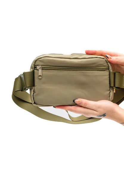 Everywhere I Go Crossbody Belt Bag in Olive (Online Exclusive)