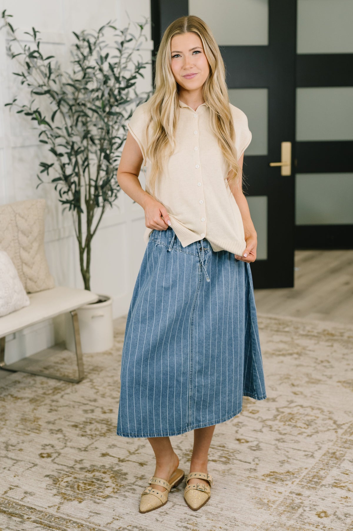 Feminine Intuition Button Down Blouse (Online Exclusive)