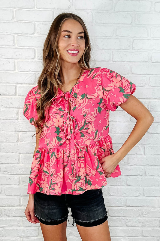 Floral Fling Puff Sleeve Blouse (Online Exclusive)