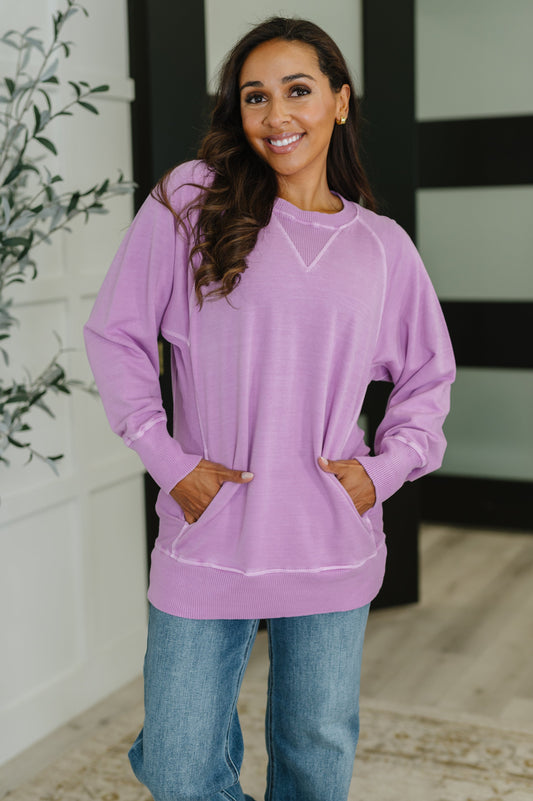 For the Experience Relaxed Pullover in Lavender (Online Exclusive)