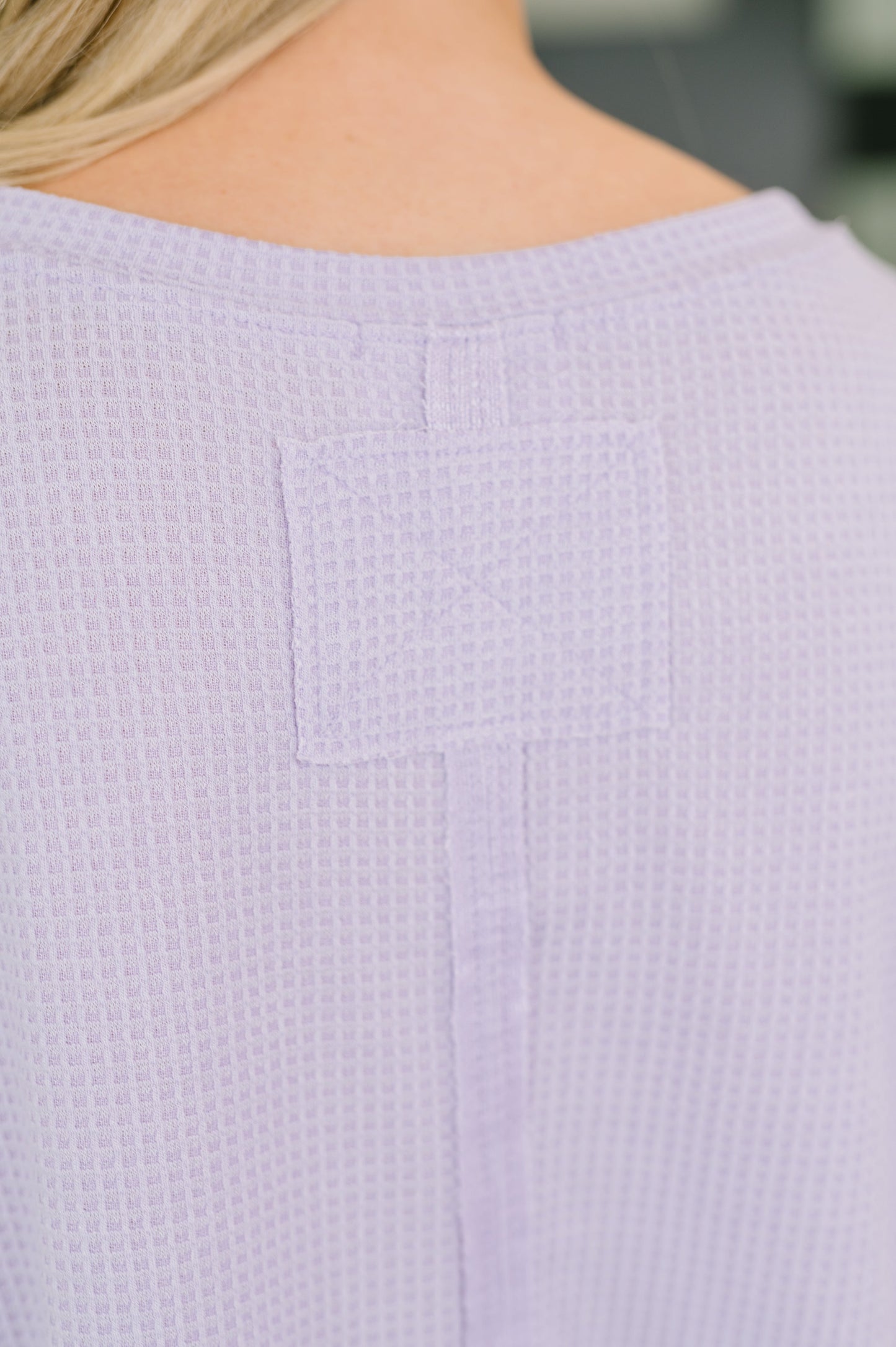 Foundation First Waffle Knit Relaxed Tee in Lilac (Online Exclusive)