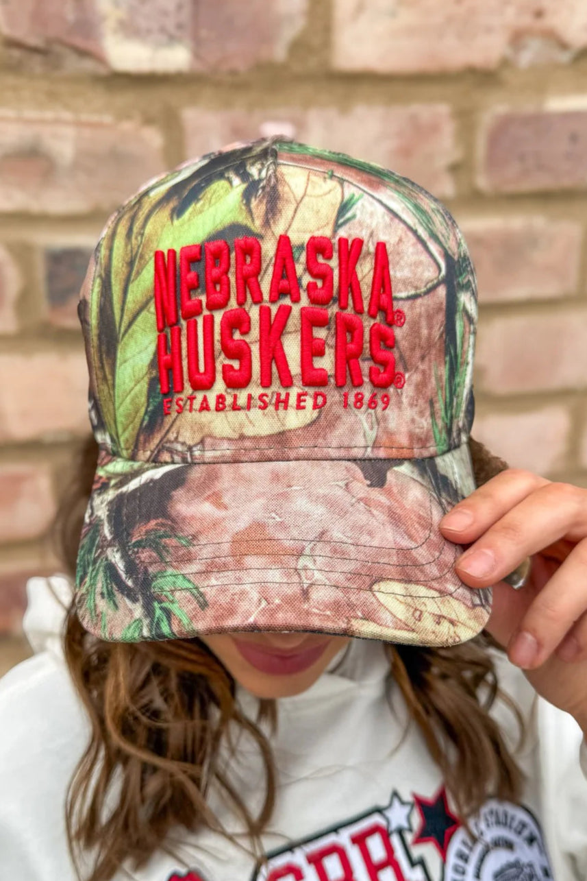 Nebraska Brando Camo Canvas Trucker Hat